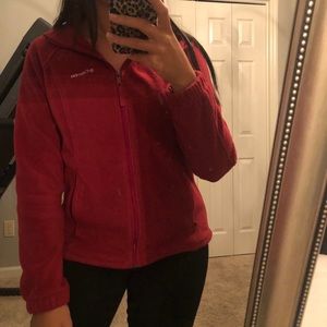 Dark pink/red columbia jacket